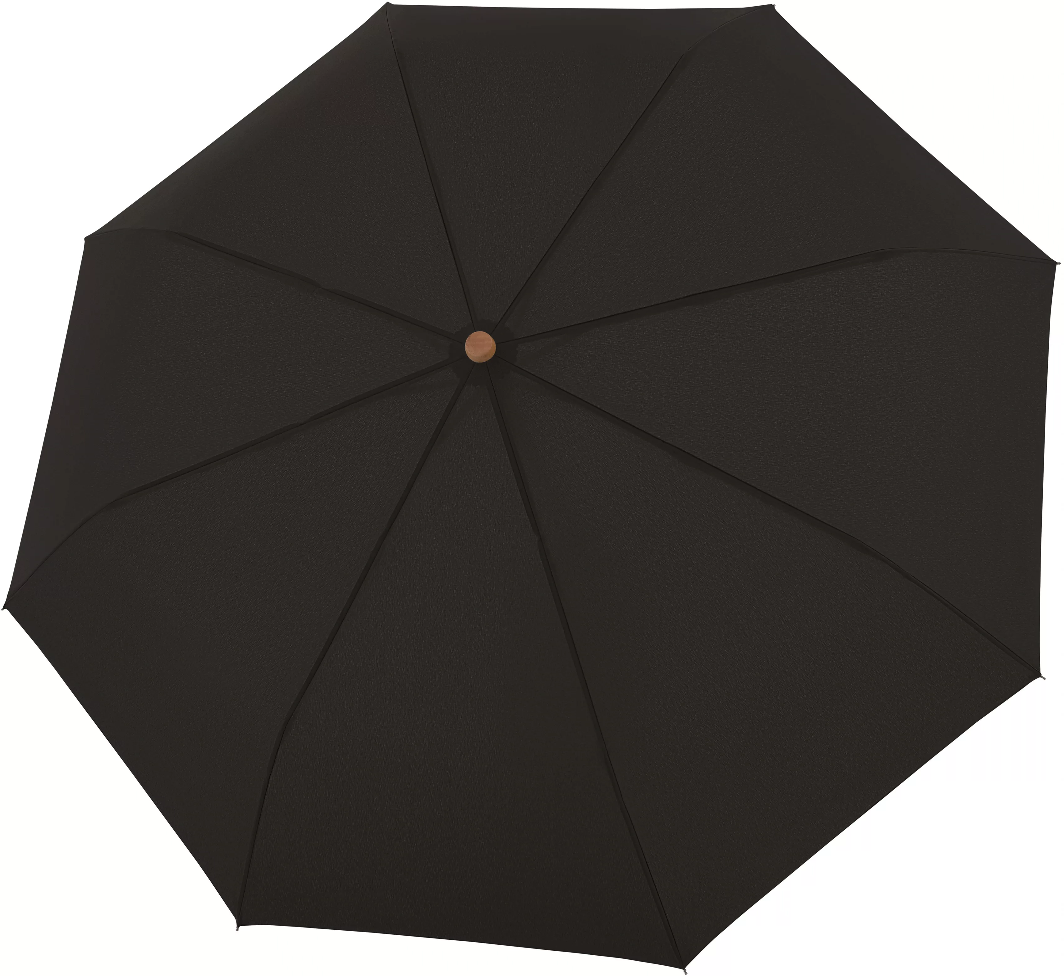 doppler Taschenregenschirm "nature Mini, simple black", aus recyceltem Mate günstig online kaufen
