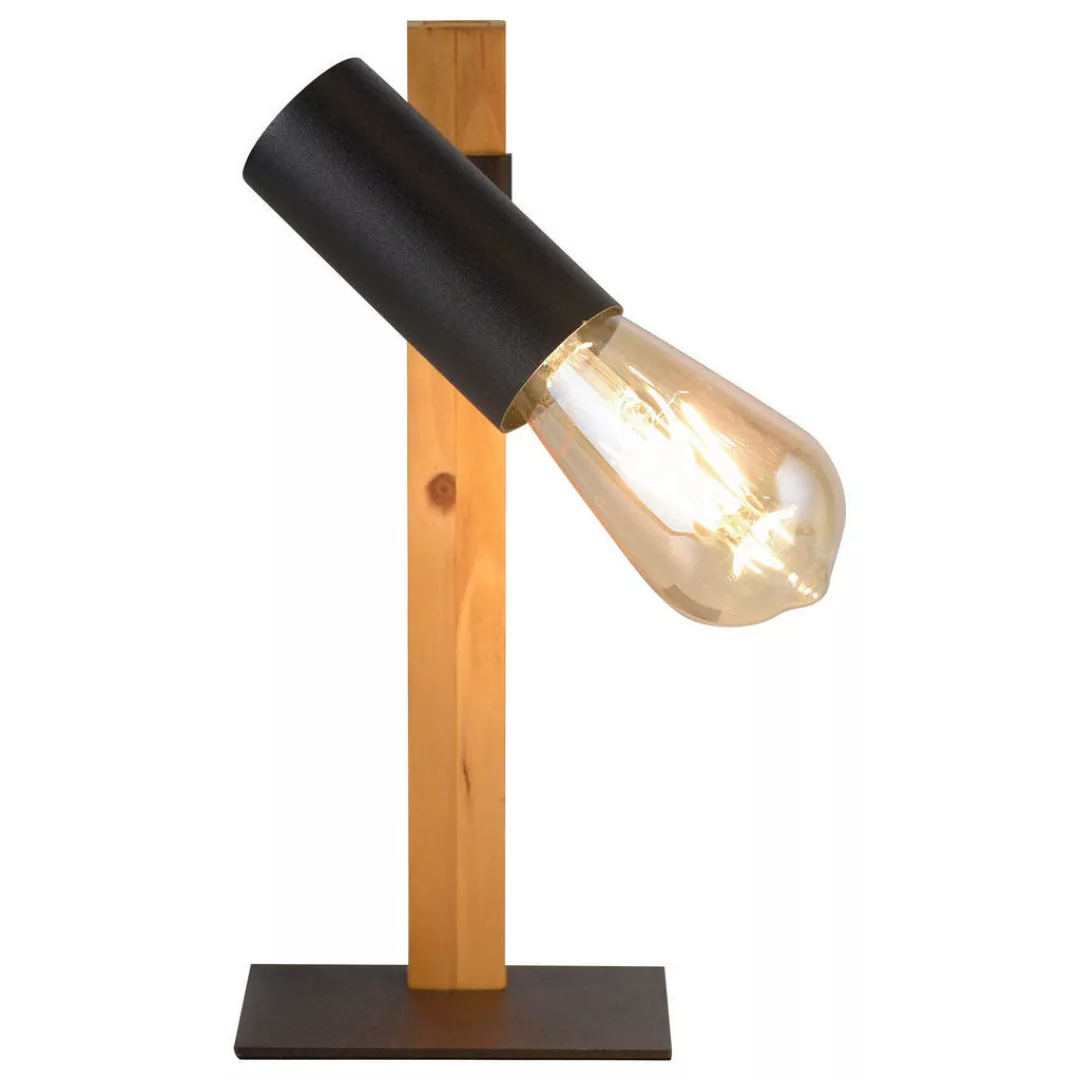 Just Light Tischleuchte PILON 15164-18 natur schwarz Holz Metall B/H/T: ca. günstig online kaufen