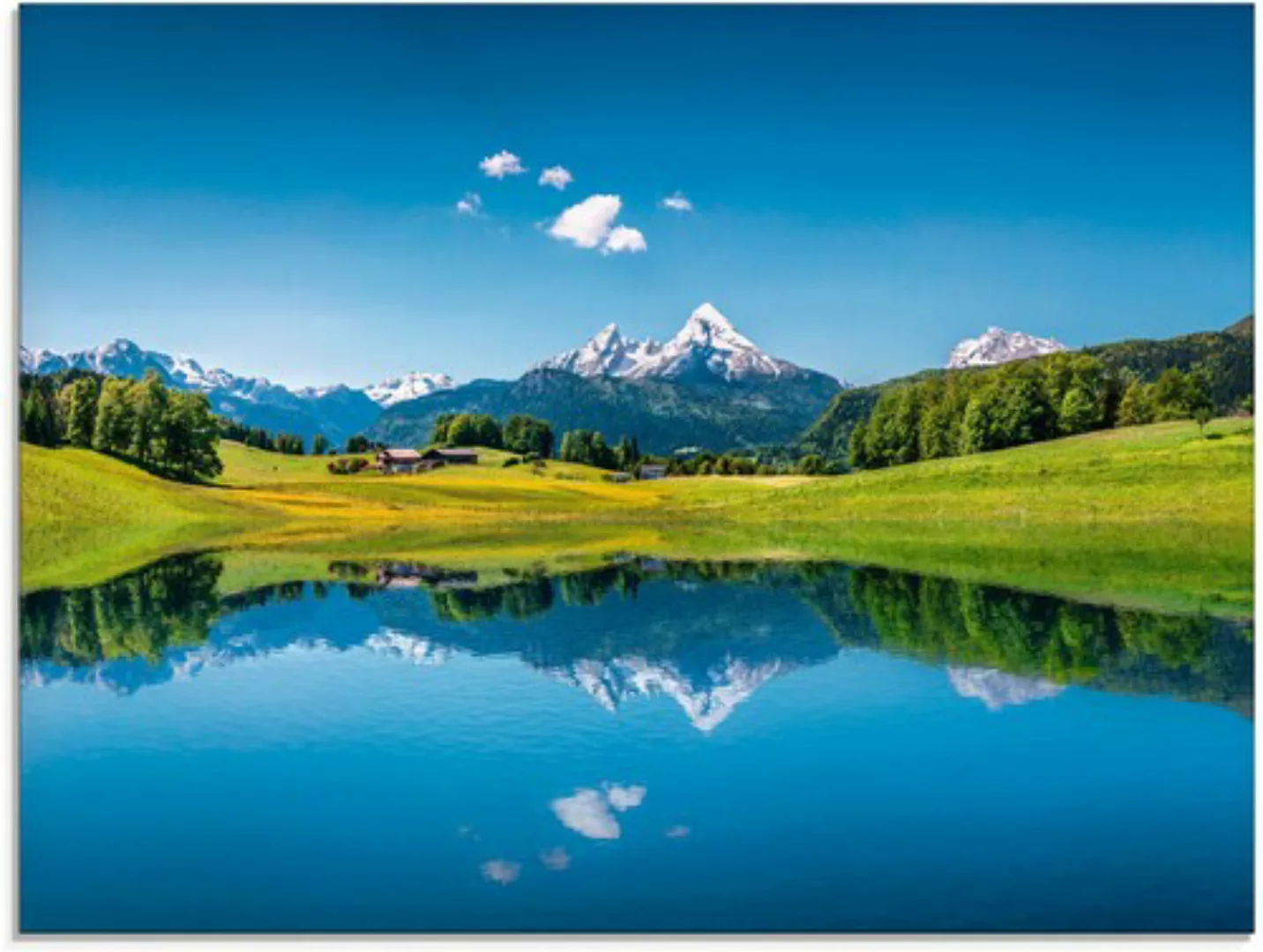 Artland Glasbild "Landschaft in den Alpen", Berge, (1 St.), in verschiedene günstig online kaufen