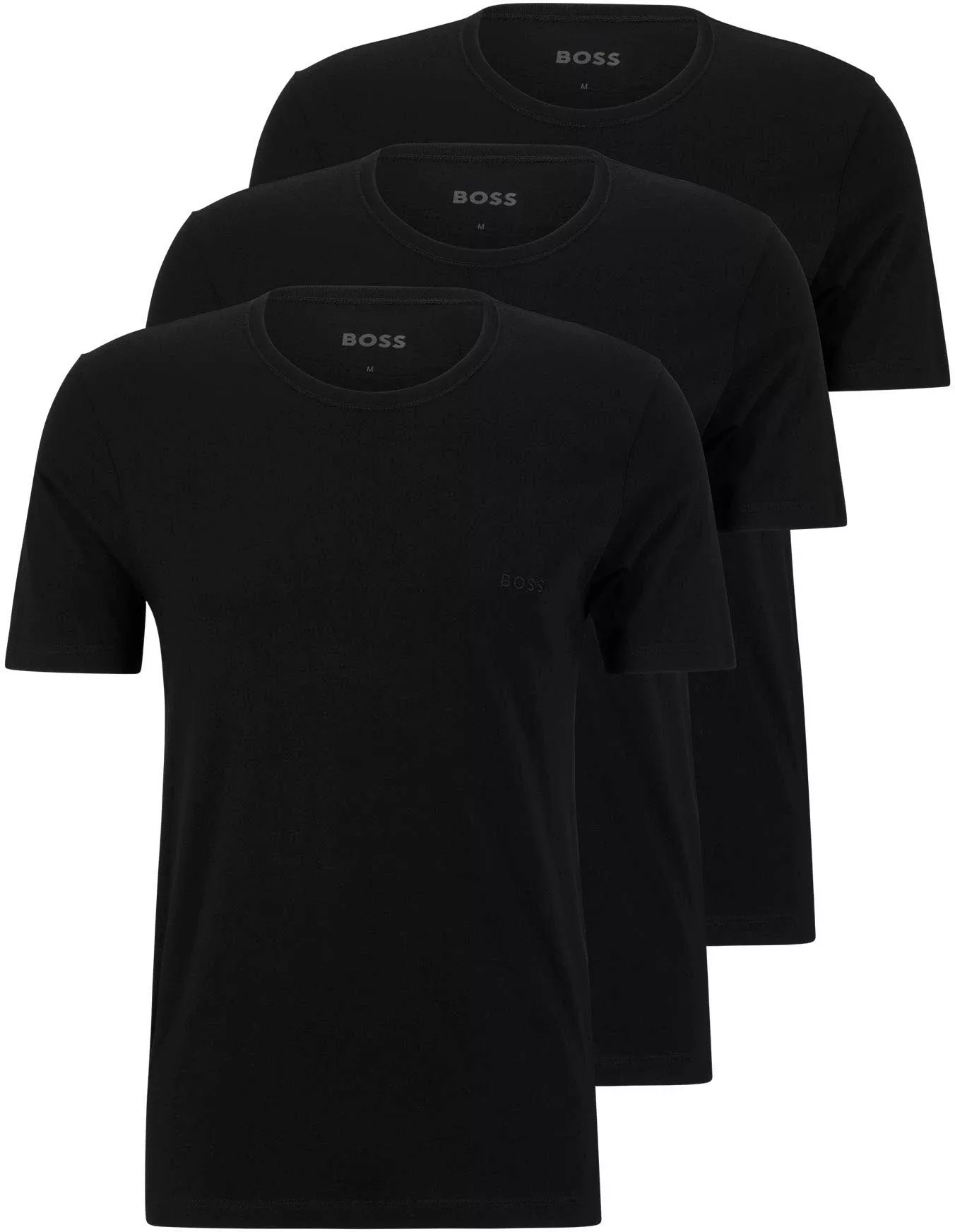 BOSS T-Shirt T-Shirt Rundhals (3er-Pack) mit dezentem BOSS Logo-Print günstig online kaufen