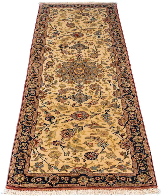 morgenland Orientteppich »Perser - Ghom - 193 x 57 cm - beige«, rechteckig, günstig online kaufen