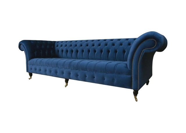 Xlmoebel Chesterfield-Sofa Chesterfield Design Sofa 4-Sitzer Textil Polster günstig online kaufen