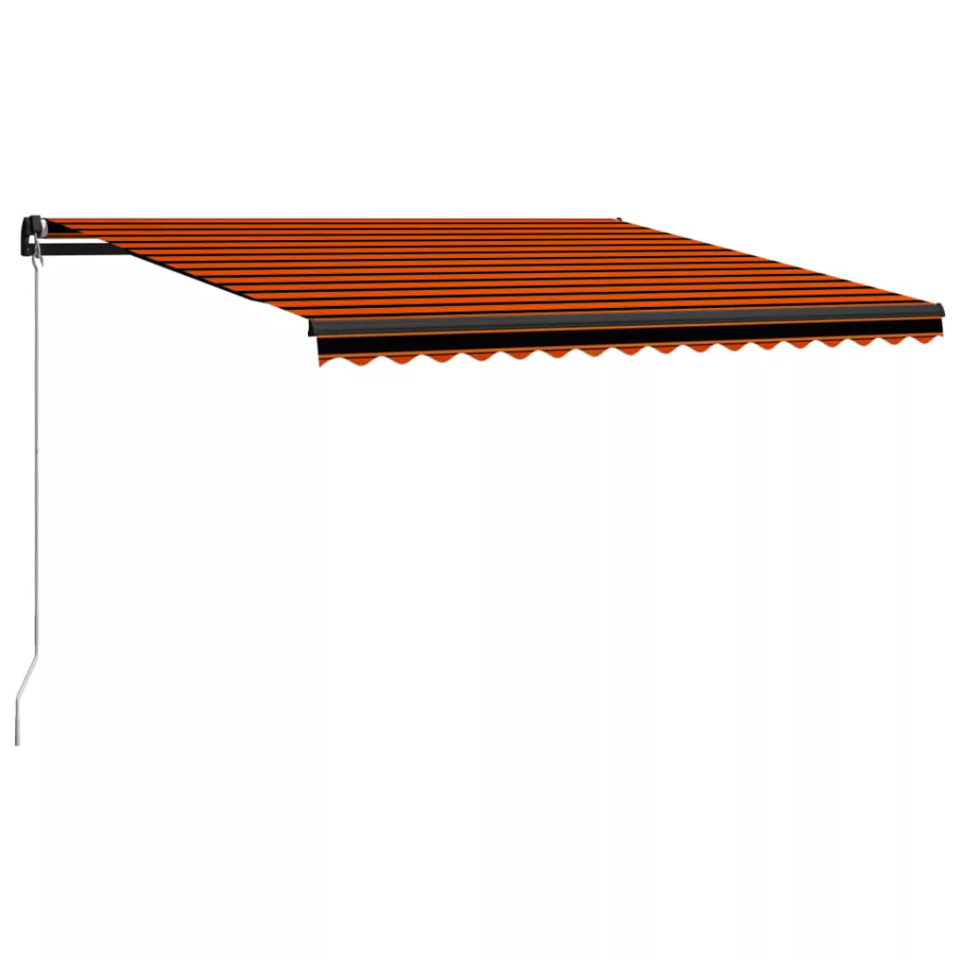 Einziehbare Markise Handbetrieben 400×300 Cm Orange Und Braun günstig online kaufen