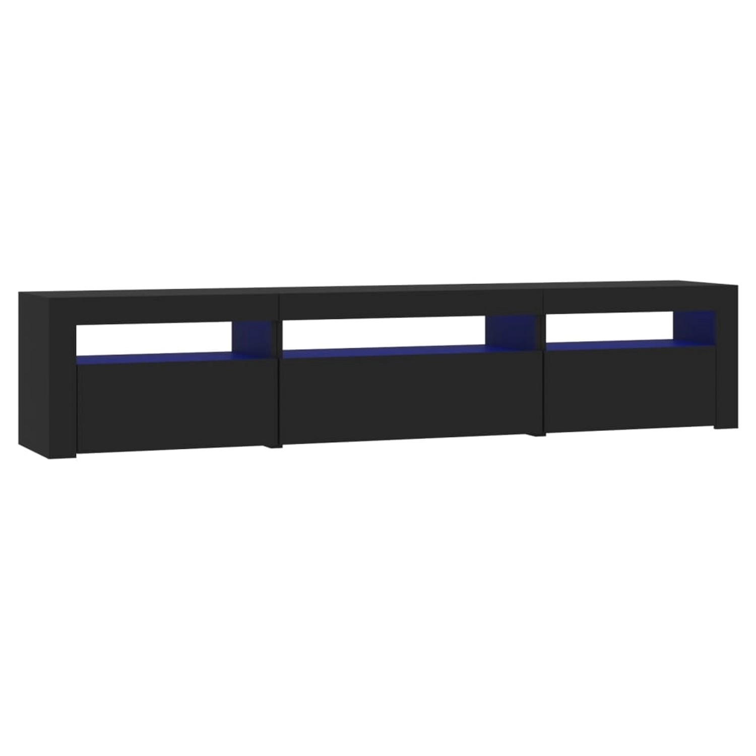 vidaXL TV-Schrank mit LED-Leuchten Schwarz 195x35x40 cm günstig online kaufen