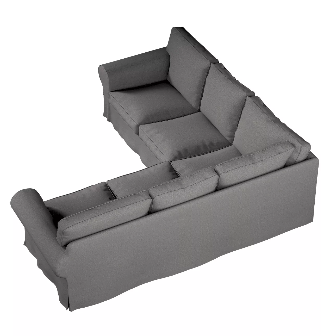 Bezug für Ektorp Ecksofa, grau, Sofahusse für Ektorp Ecksofa, Edinburgh (11 günstig online kaufen