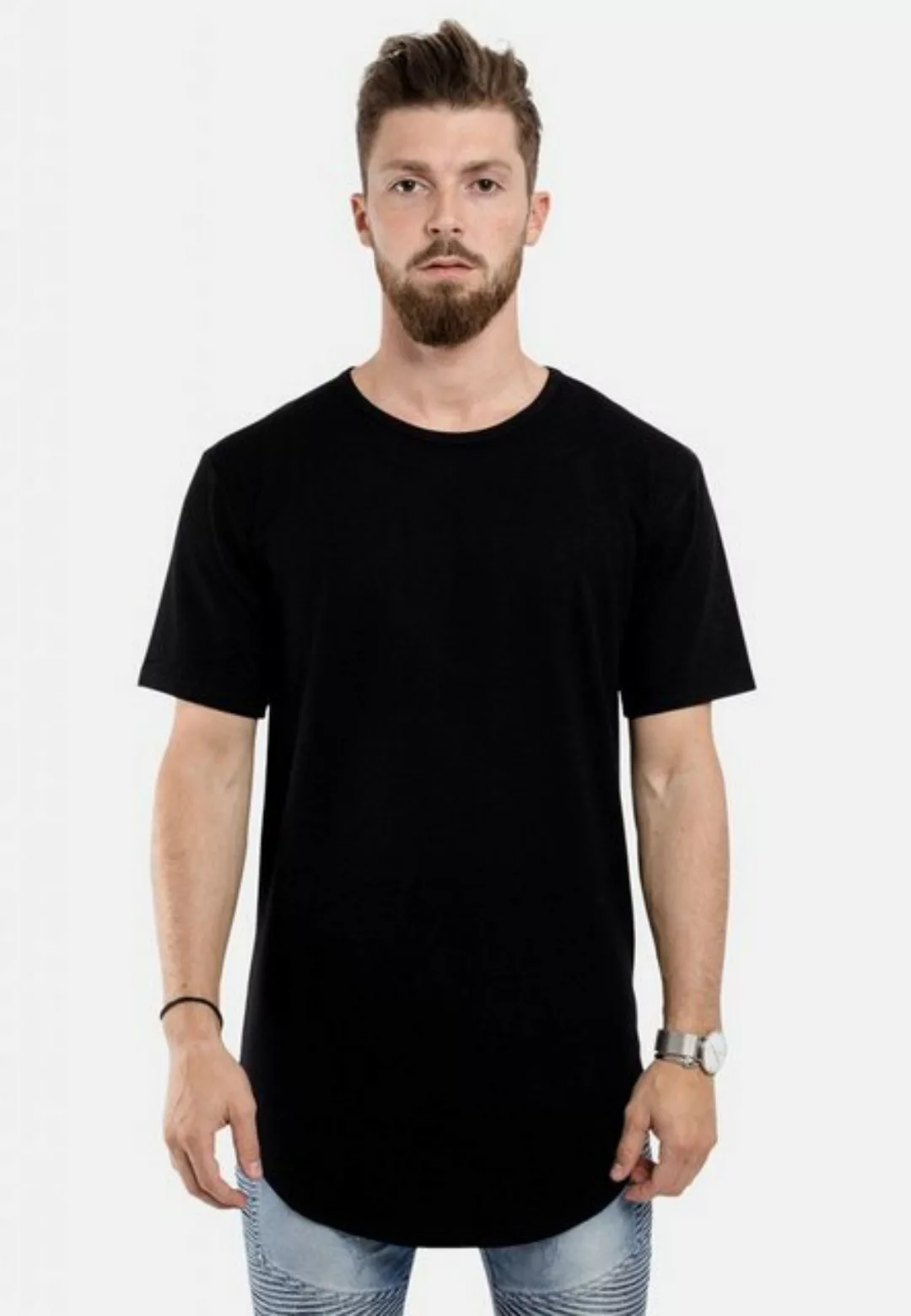 Blackskies T-Shirt Round Longshirt T-Shirt Schwarz Medium günstig online kaufen