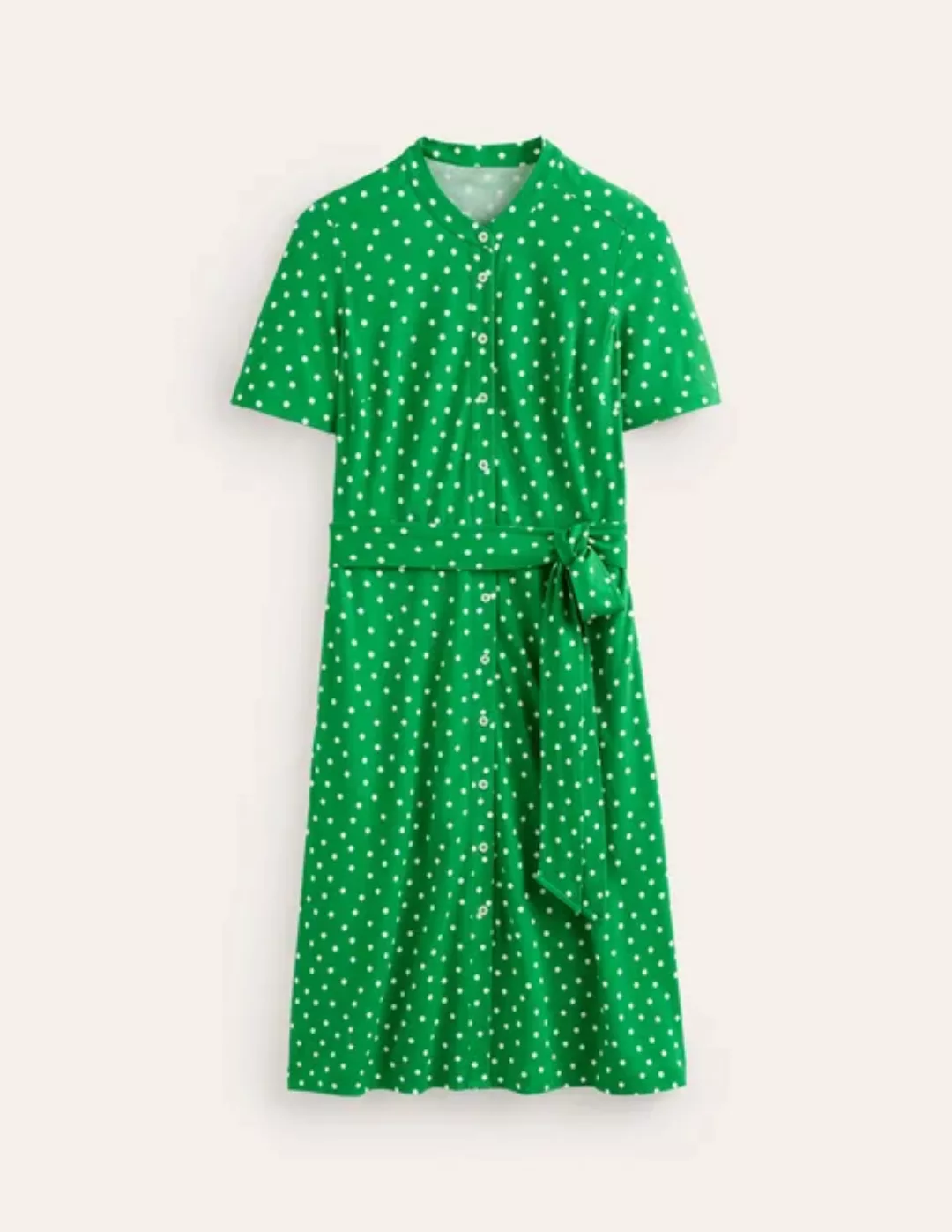Julia Hemdblusenkleid mit kurzen Ärmeln Damen Boden, Grün, verstreute Muste günstig online kaufen