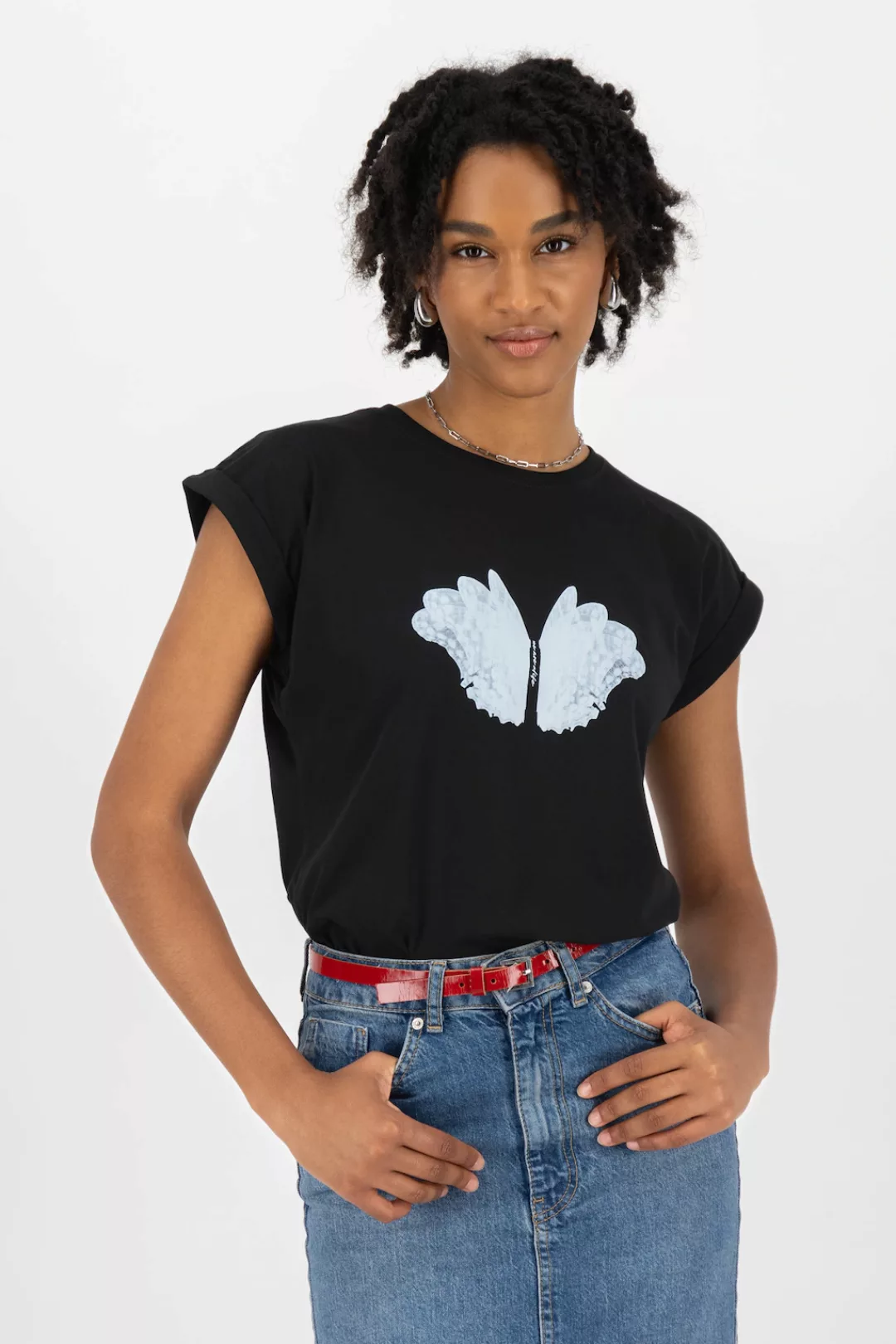 Alife & Kickin Rundhalsshirt "EnidAK P Shirt butterfly wings Damen Shirt, T günstig online kaufen