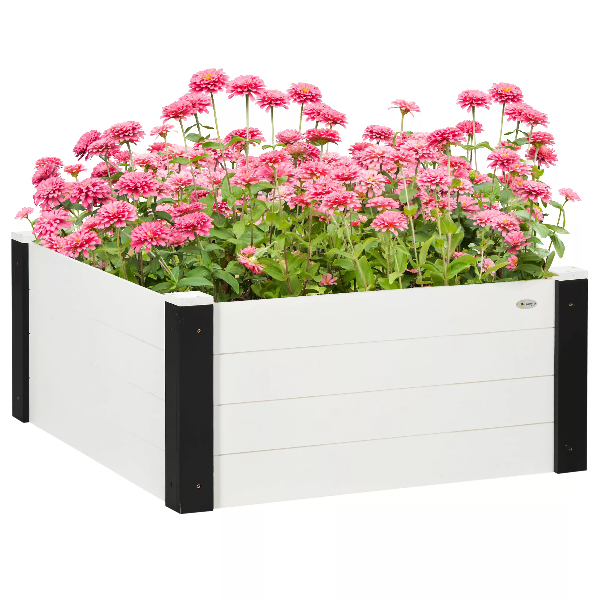 Outsunny Hochbeet, Blumenkasten, Pflanzkasten, Gemüsebeet für Kräuter im Ga günstig online kaufen