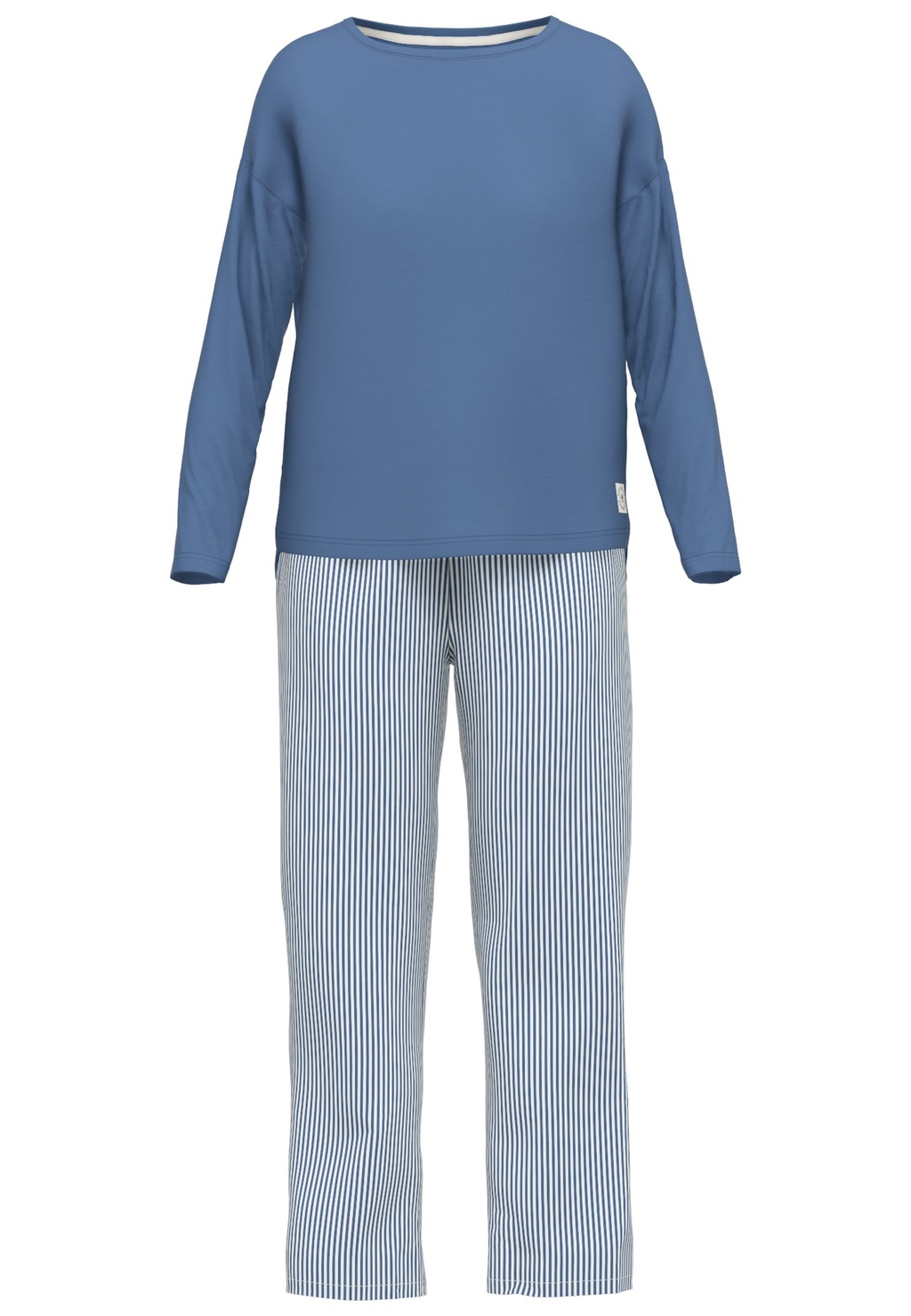 TOM TAILOR Pyjama "Positivism", (2 tlg.), Streifendesign, Langarm, Rundhals günstig online kaufen