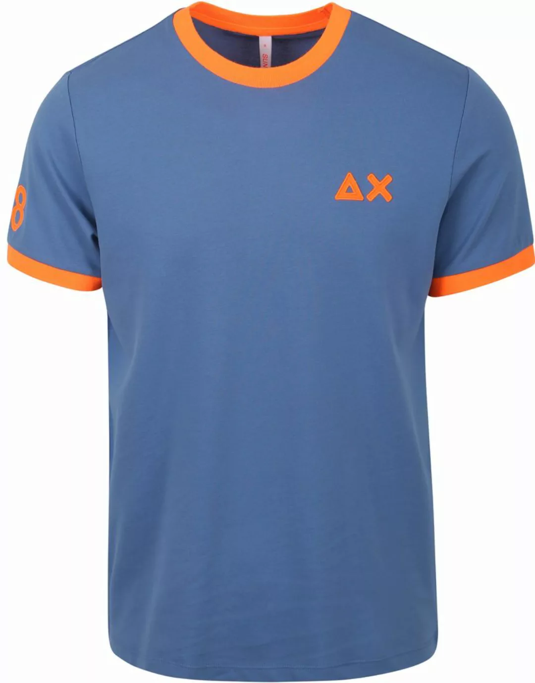 Sun68 T-Shirt Big Stripe Blau - Größe XXL günstig online kaufen