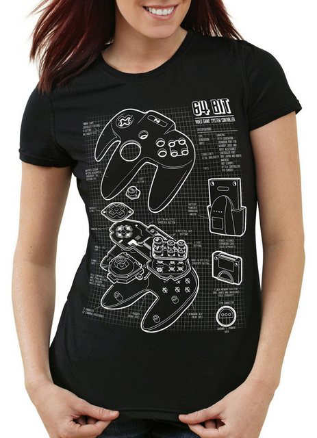 style3 T-Shirt N64 Blaupause gamer nintendo controller mario kart classic n günstig online kaufen