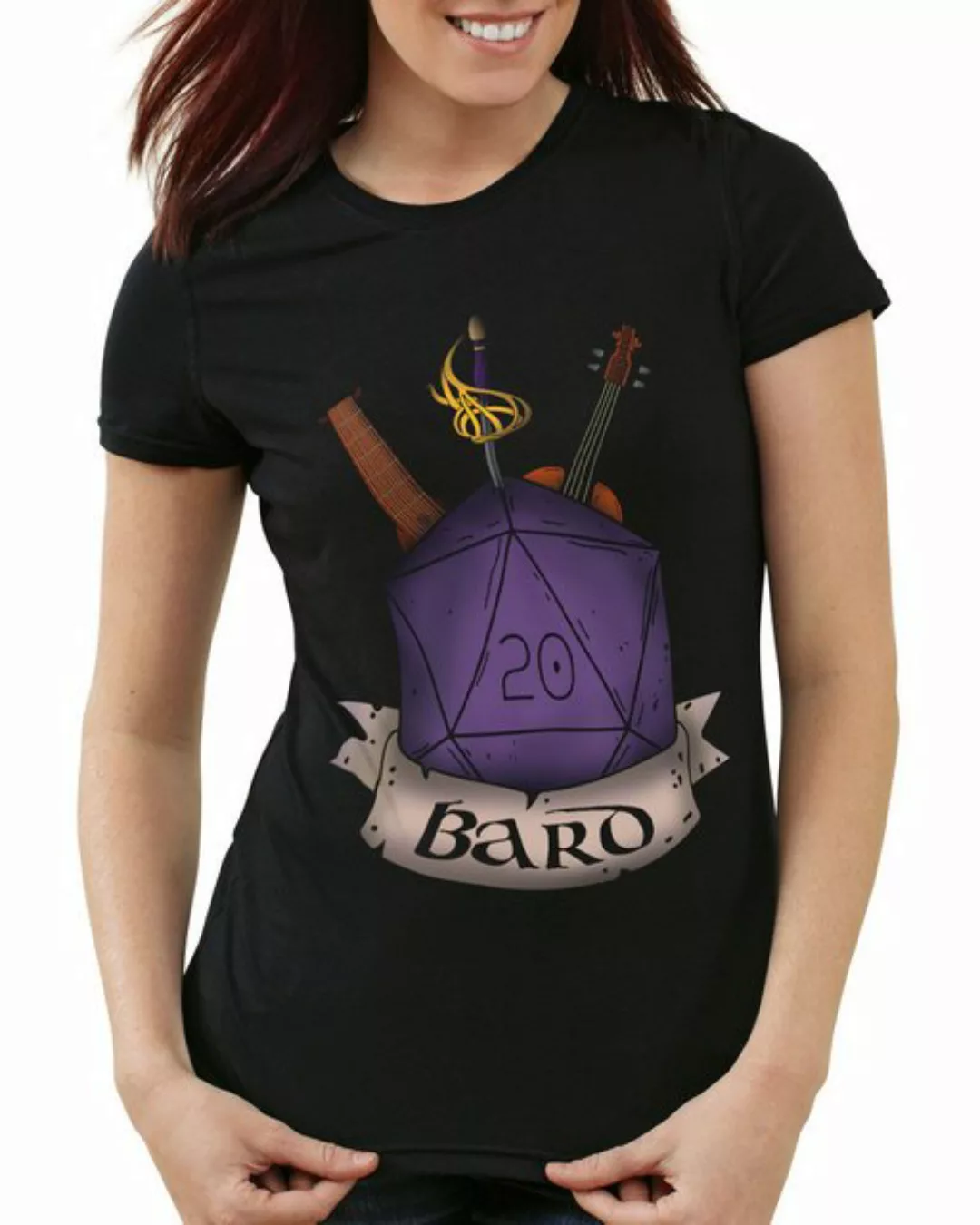 style3 T-Shirt Würfel Bard dungeon and tabletop dragons d20 pen paper rolle günstig online kaufen