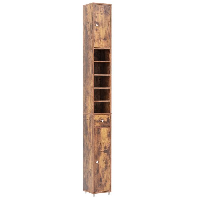 COSTWAY Hochschrank Schmal, mit Schublade, 2 Türen & Fächern, 180cm weiß günstig online kaufen