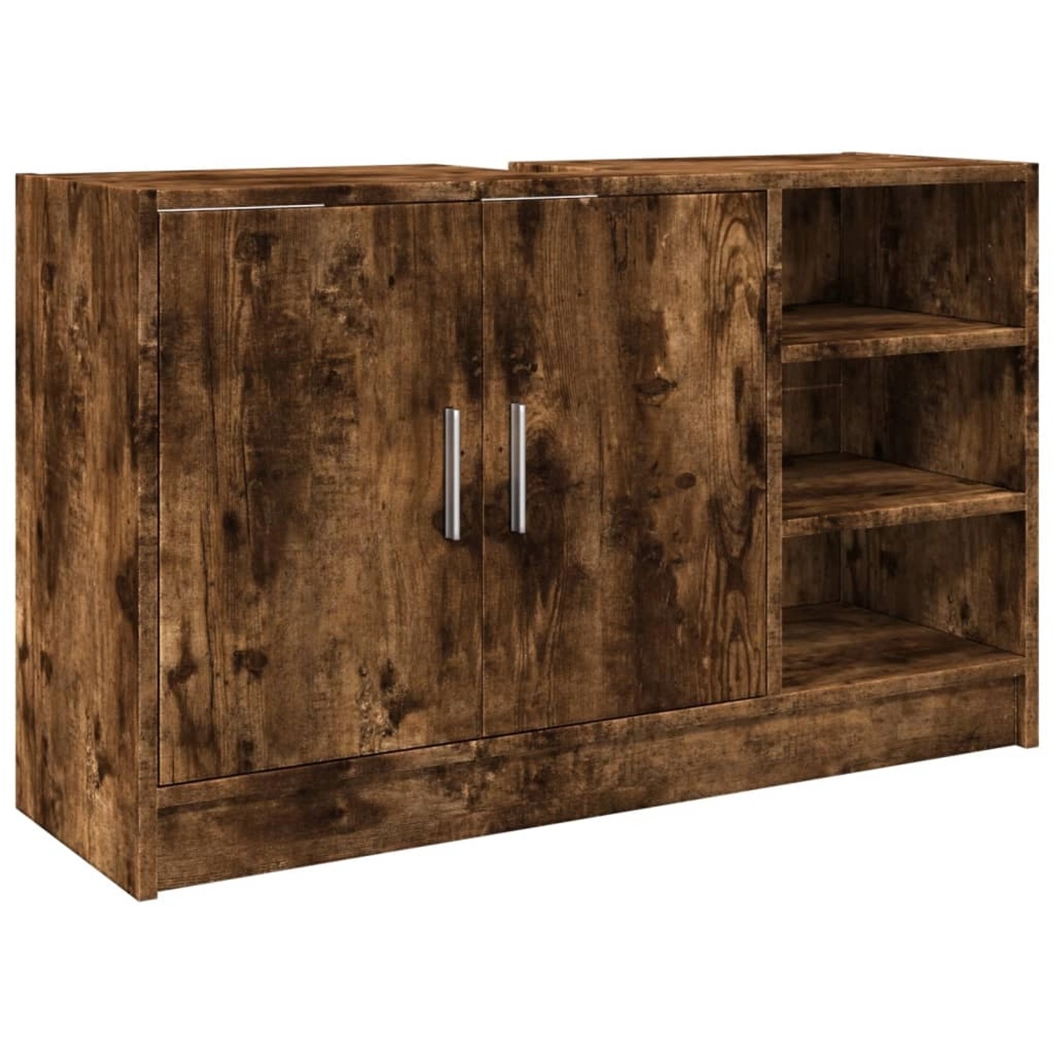 vidaXL Waschbeckenunterschrank Räuchereiche 90x29x55 cm Holzwerkstoff günstig online kaufen