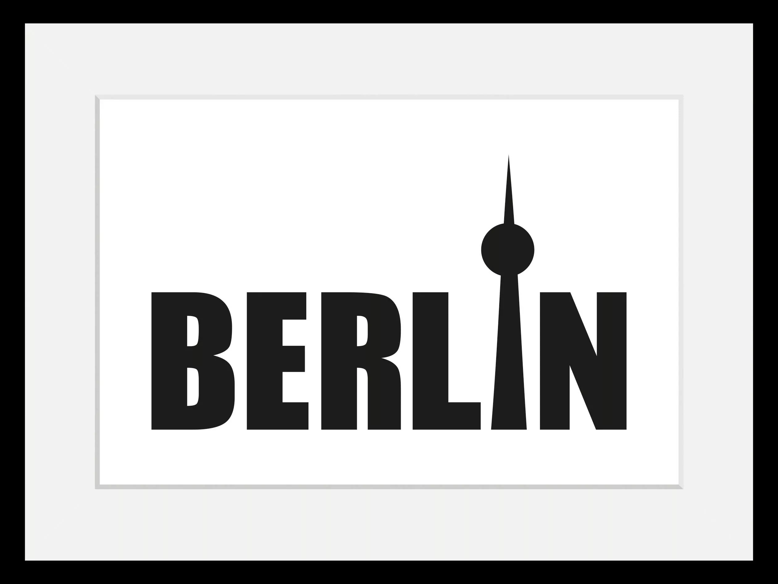 queence Bild »Berlin Tower«, Städte-Stadt-Deutschland-Schwarz-Weiß-Schriftz günstig online kaufen