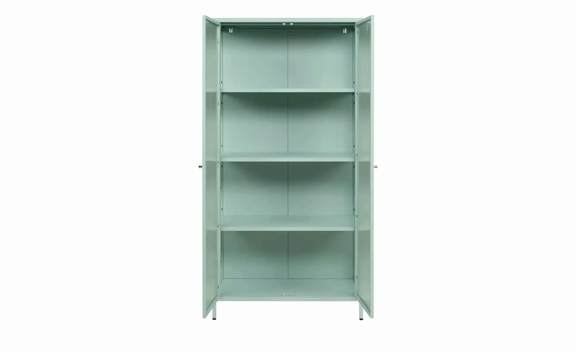 Finori Vitrine in mintgrün, Stahl - 80x160x40cm (BxHxT) günstig online kaufen