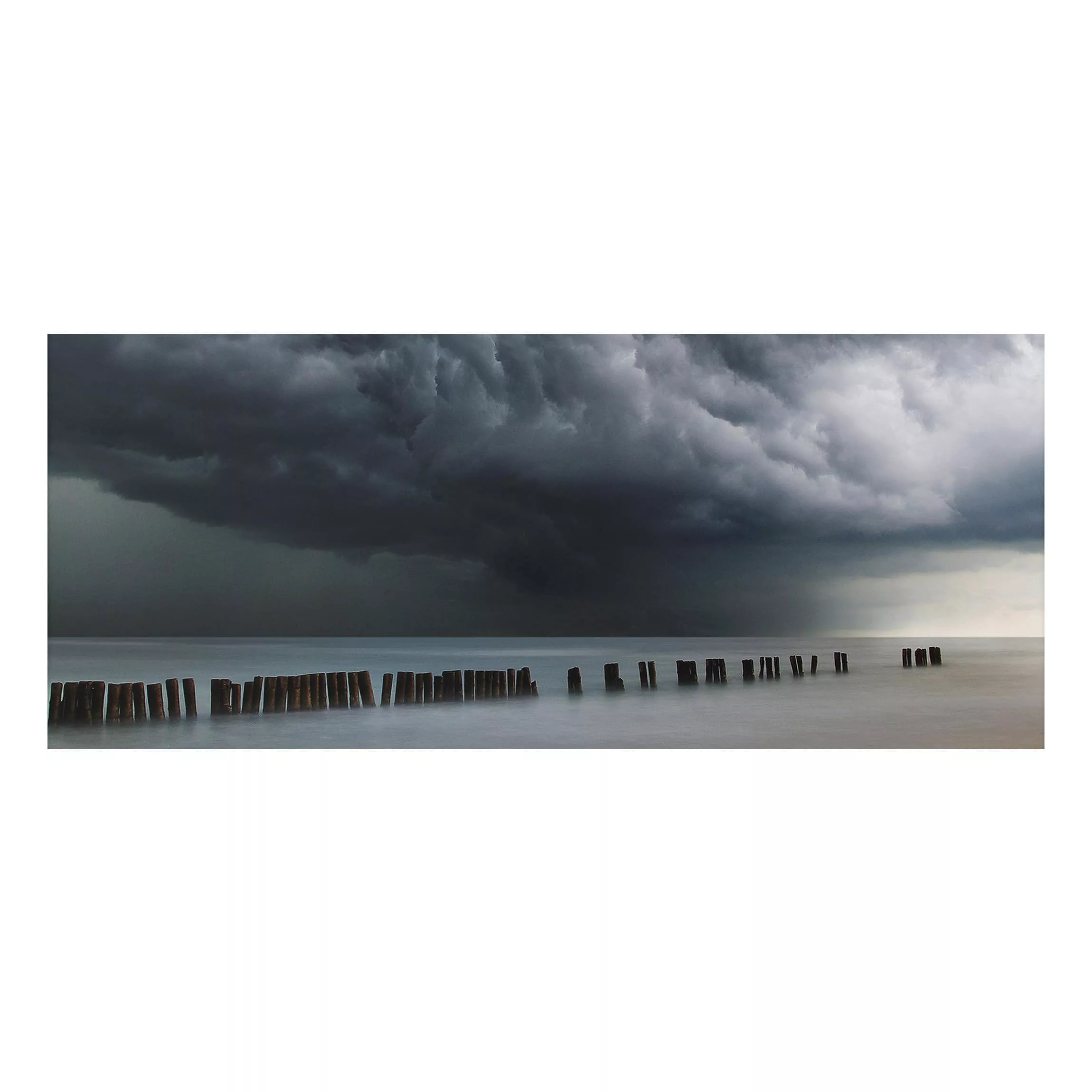 Alu-Dibond Bild - Panorama Sturmwolken über der Ostsee günstig online kaufen