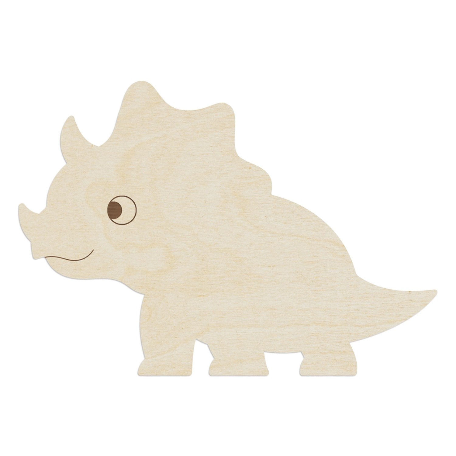 WANDStyle Wanddeko aus Holz Dino Triceratops 56,8 x 40 cm in der Farbe Papp günstig online kaufen