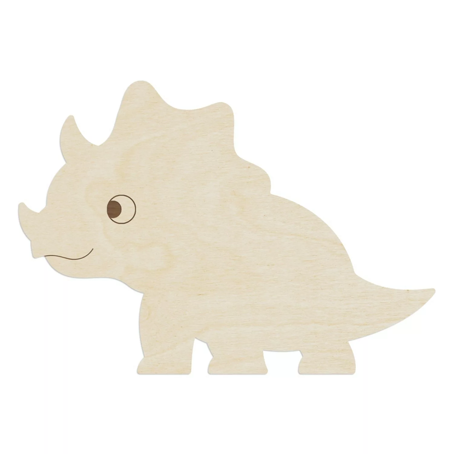 WANDStyle Wanddeko aus Holz Dino Triceratops 85,3 x 60 cm in der Farbe Papp günstig online kaufen