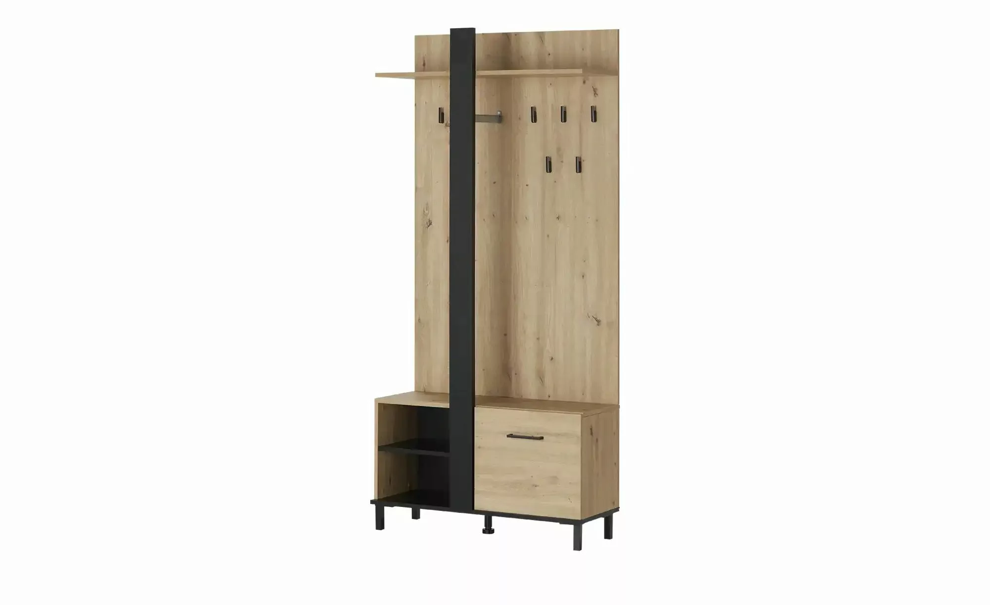 Kompaktgarderobe  Frenten ¦ holzfarben ¦ Maße (cm): B: 89,5 H: 191 T: 33 Ga günstig online kaufen