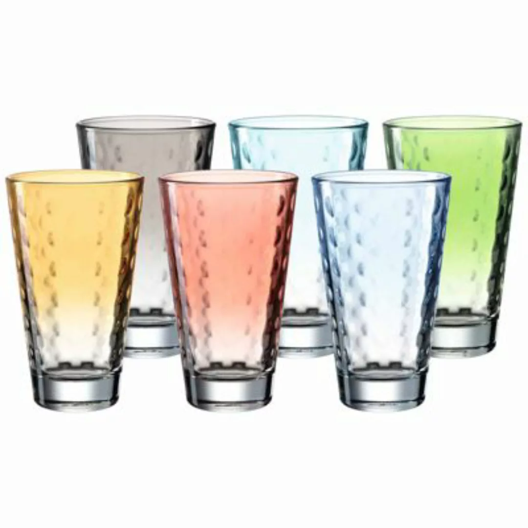 LEONARDO OPTIC Trinkglas klein 300 ml Pastell bunt gemischtes 6er Set Trink günstig online kaufen