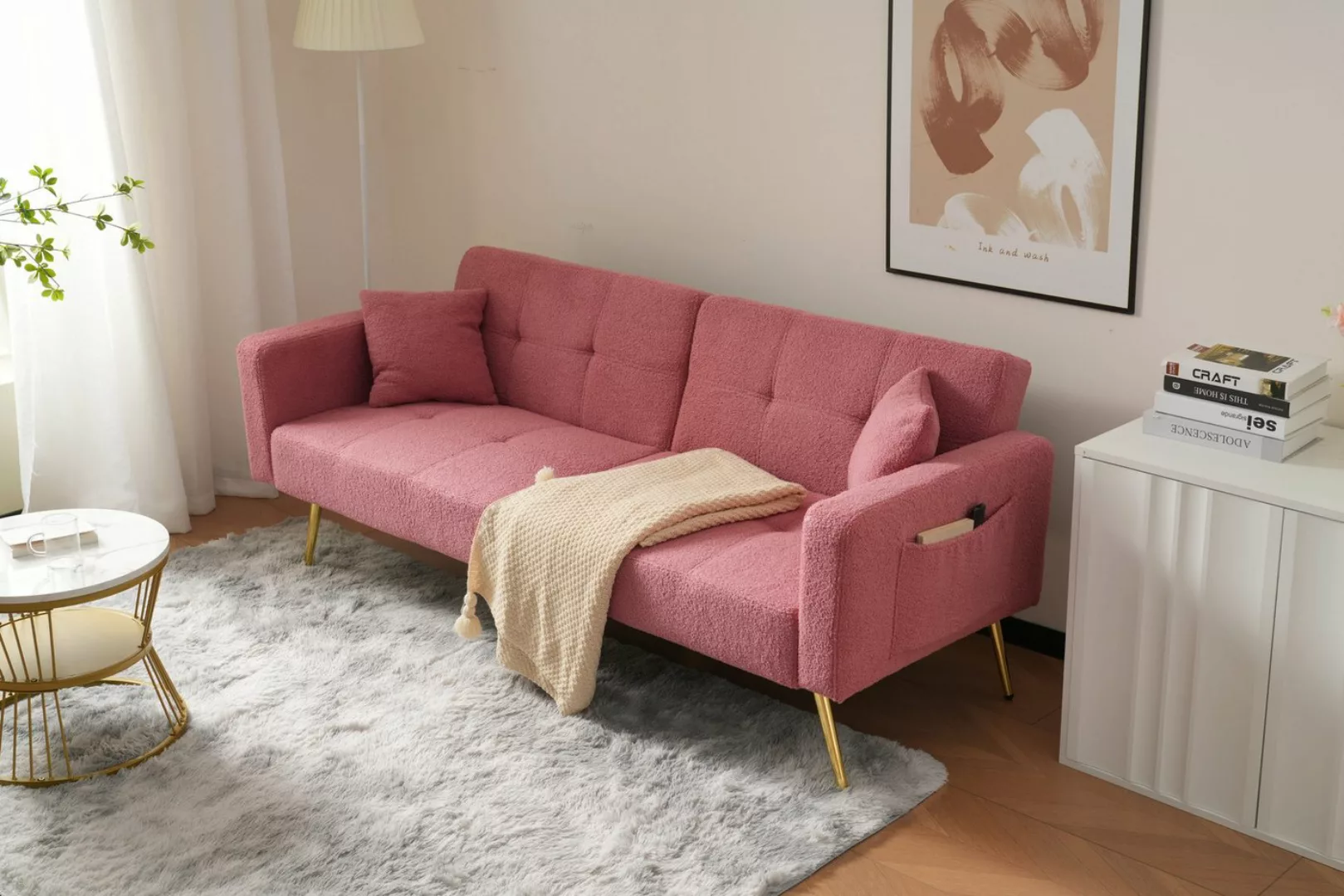 MODFU Schlafsofa mit Bettfunktion, Bettsofa,Klappsofa,Gästebett, verstellba günstig online kaufen