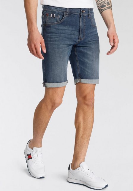 H.I.S Jeansshorts "DEYO", gerader Schnitt, Used-Waschung, niedrige Leibhöhe günstig online kaufen