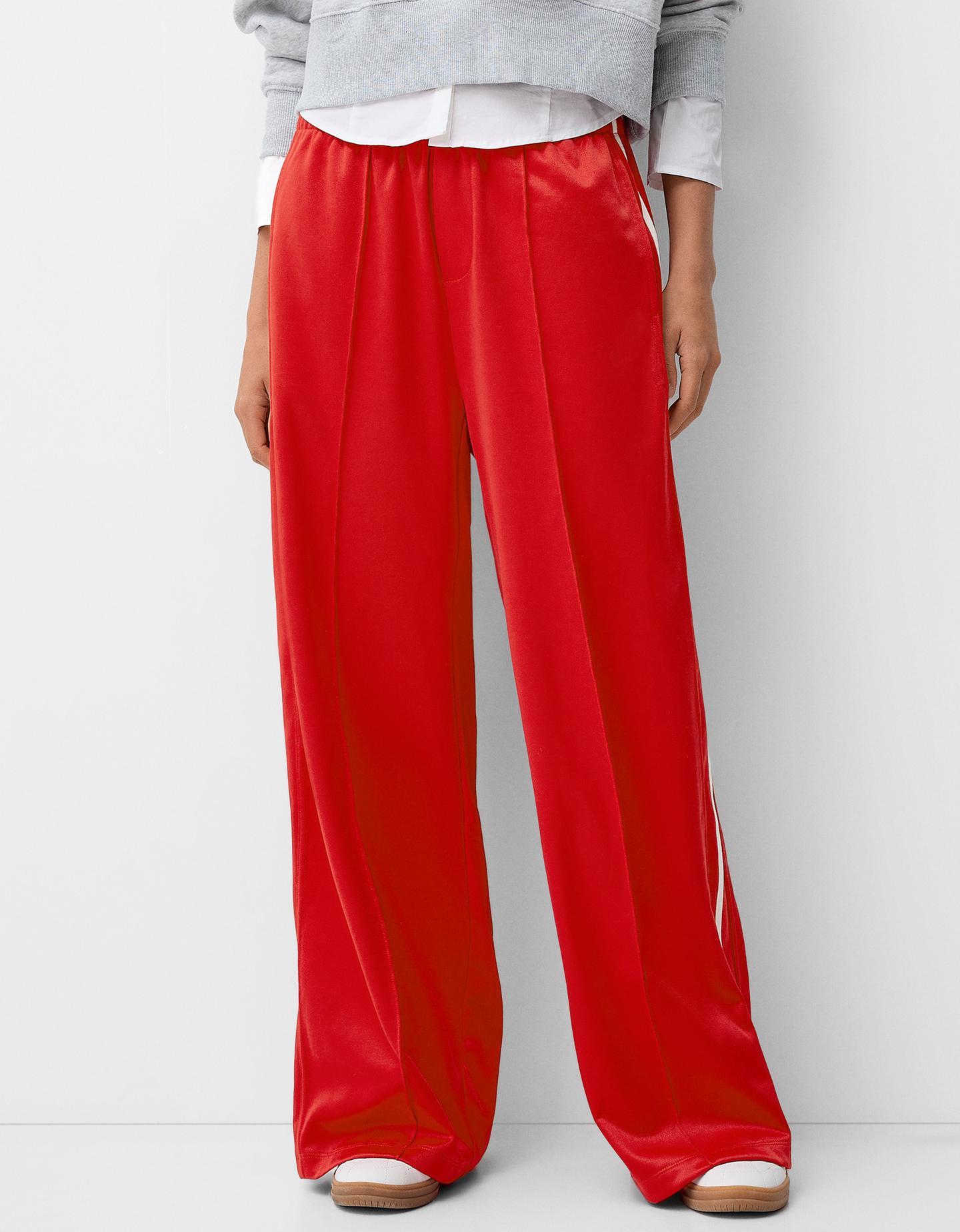 Bershka Hose Mit Seitlichem Streifen Damen S Rot günstig online kaufen