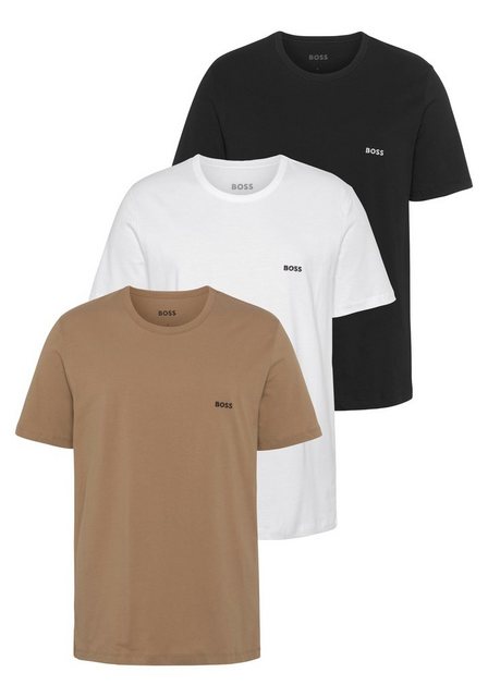 BOSS T-Shirt T-Shirt Rundhals (3er-Pack) mit dezentem BOSS Logo-Print günstig online kaufen