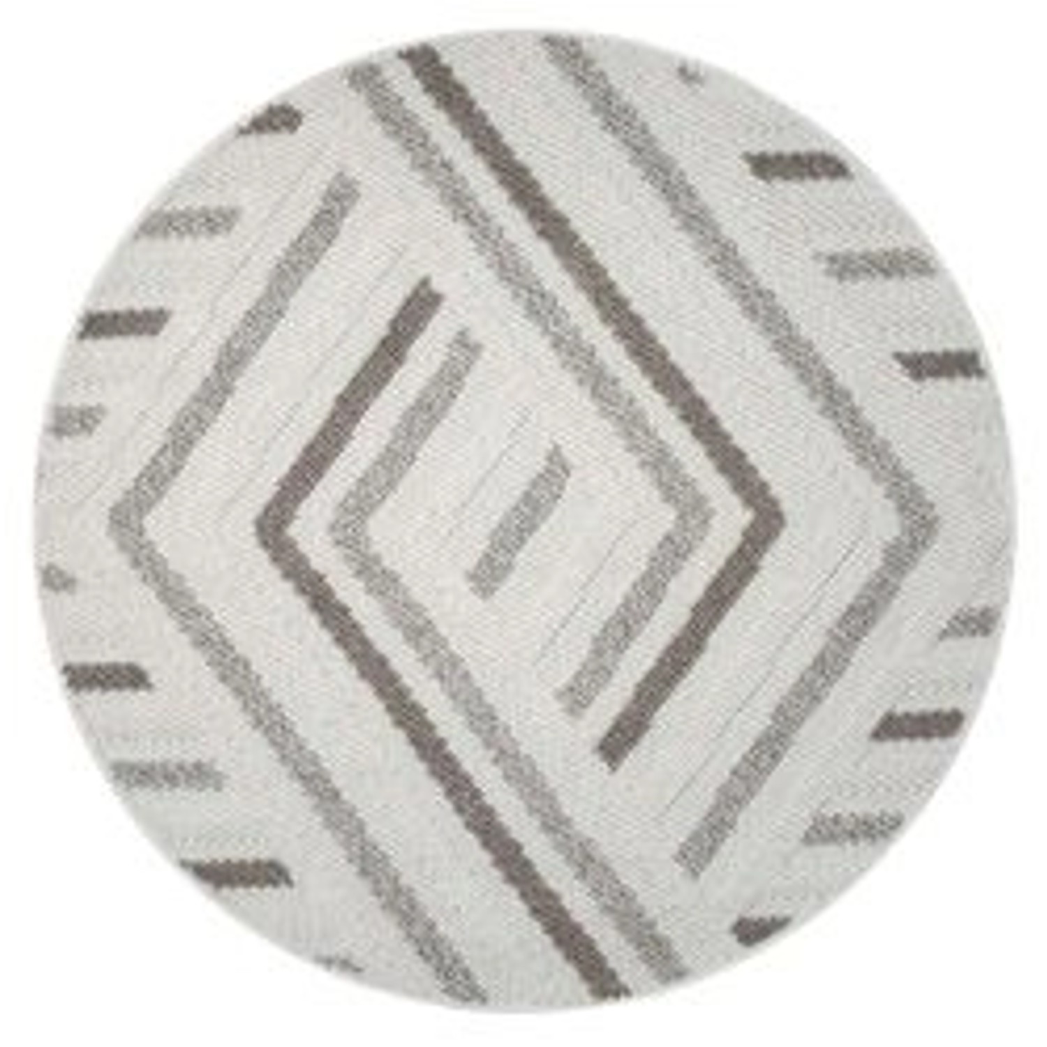 payé Teppich Linda 7590 Kurzflor Rund 160x160 cm Creme Geo-Muster günstig online kaufen