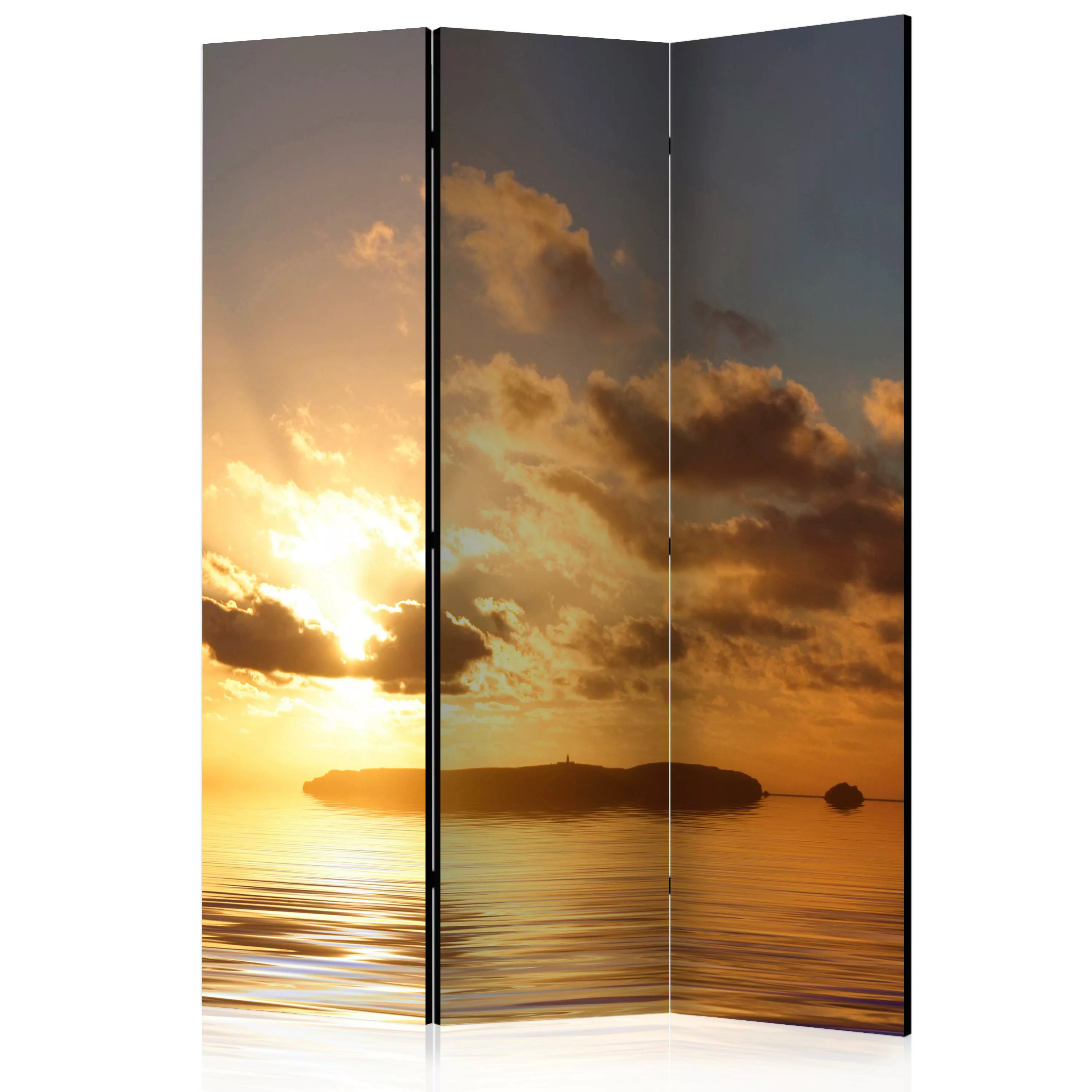 3-teiliges Paravent - Sea - Sunset [room Dividers] günstig online kaufen