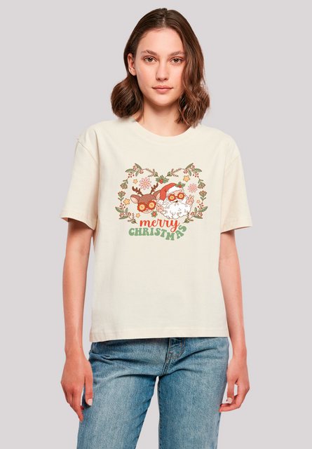 F4NT4STIC T-Shirt "Weihnachten Hippie Santa And Reindeer", Premium Qualität günstig online kaufen