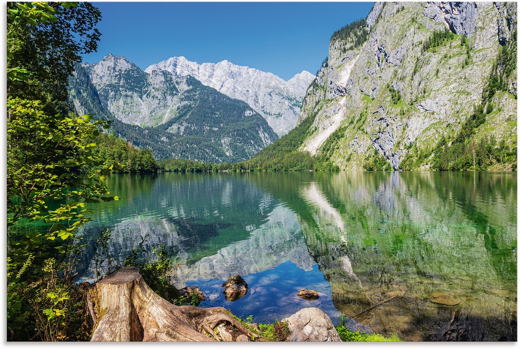 Artland Wandbild "Obersee Berchtesgadener Land in Bayern", Berge & Alpenbil günstig online kaufen