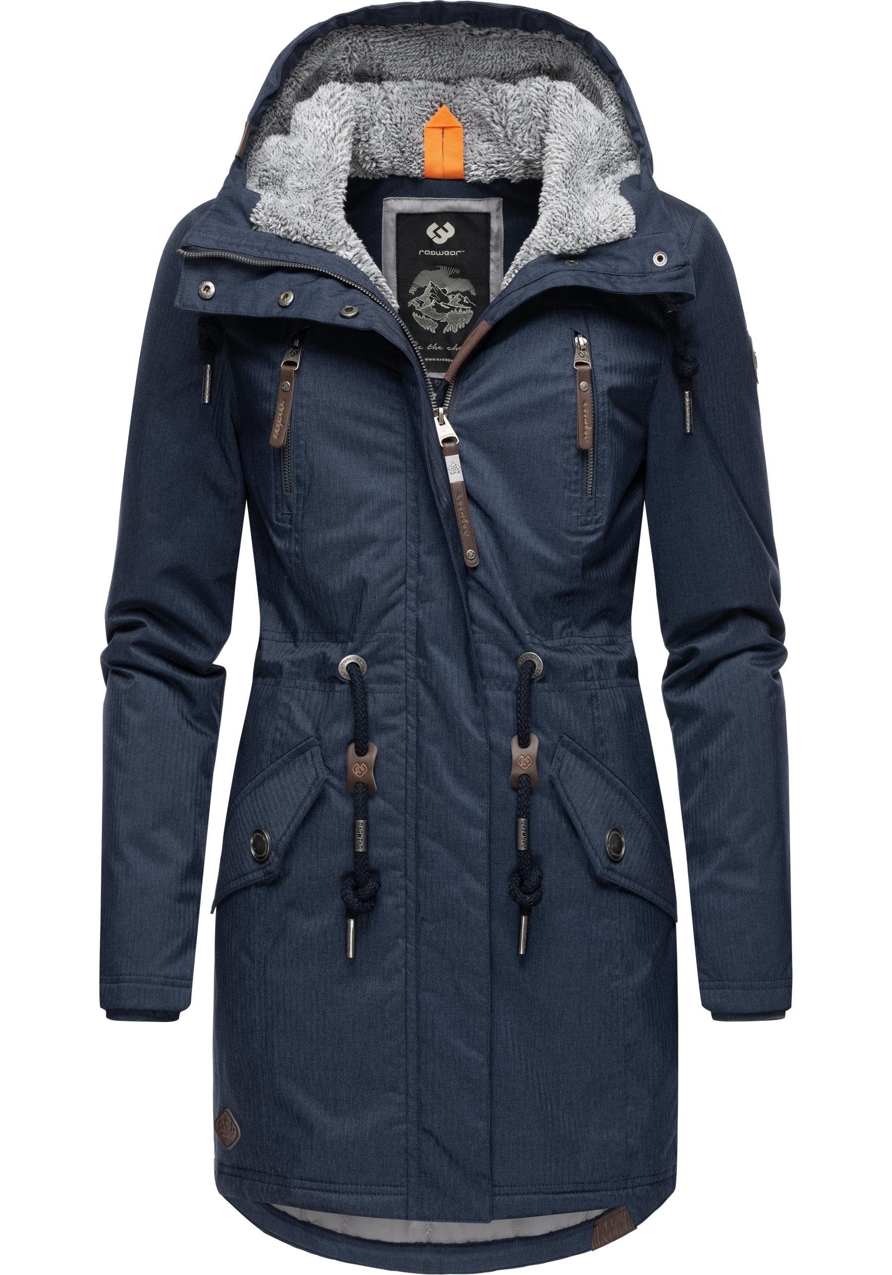 Ragwear Wintermantel Elsie Melange Wasserdichter Winterparka günstig online kaufen