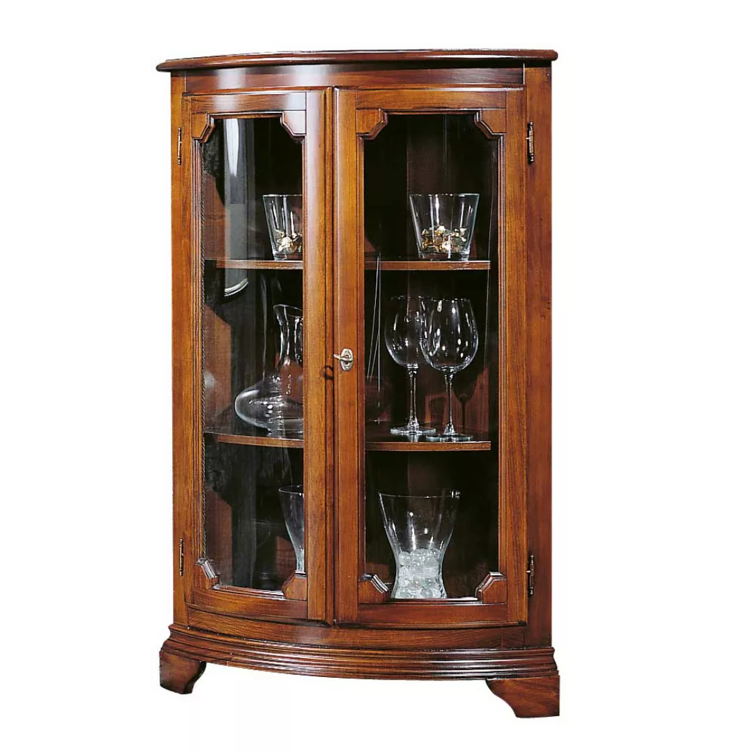 Stilmöbel Eck-Vitrine in italienischem Design 112 cm hoch günstig online kaufen