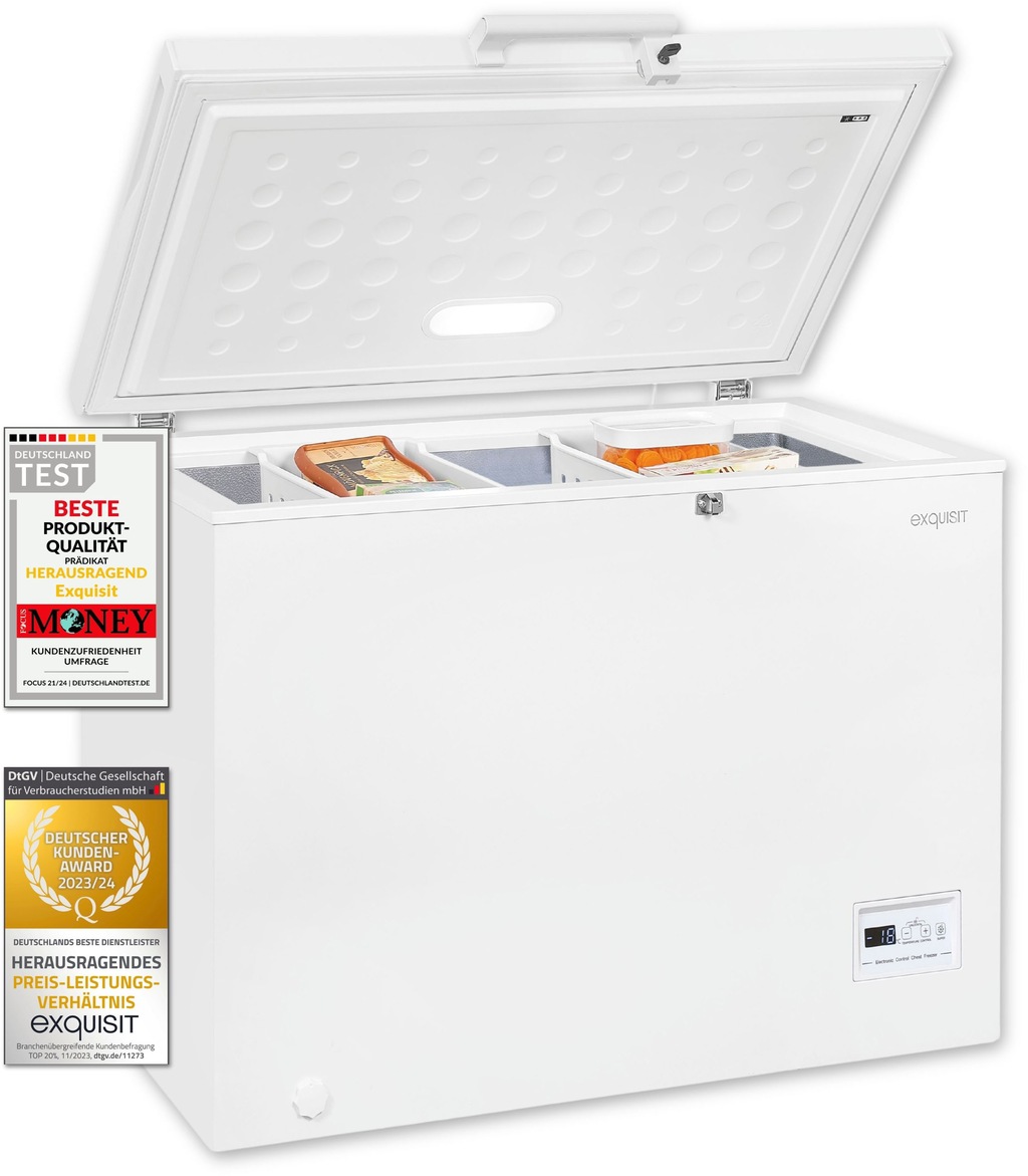 exquisit Gefriertruhe »GT200-HE-041C«, 84,5 cm hoch, 102,6 cm breit, EEK C, günstig online kaufen