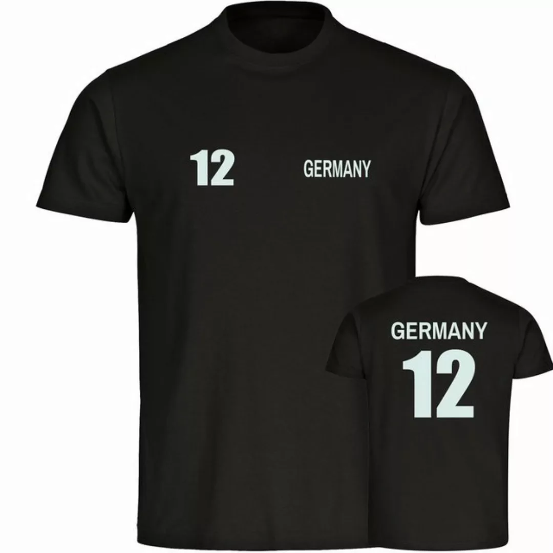 multifanshop T-Shirt Herren Germany - Trikot Nummer 12 - Männer günstig online kaufen