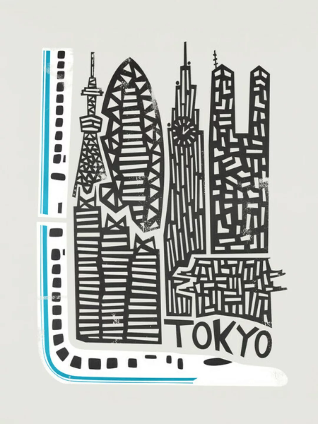 Poster / Leinwandbild - Tokyo Cityscape günstig online kaufen