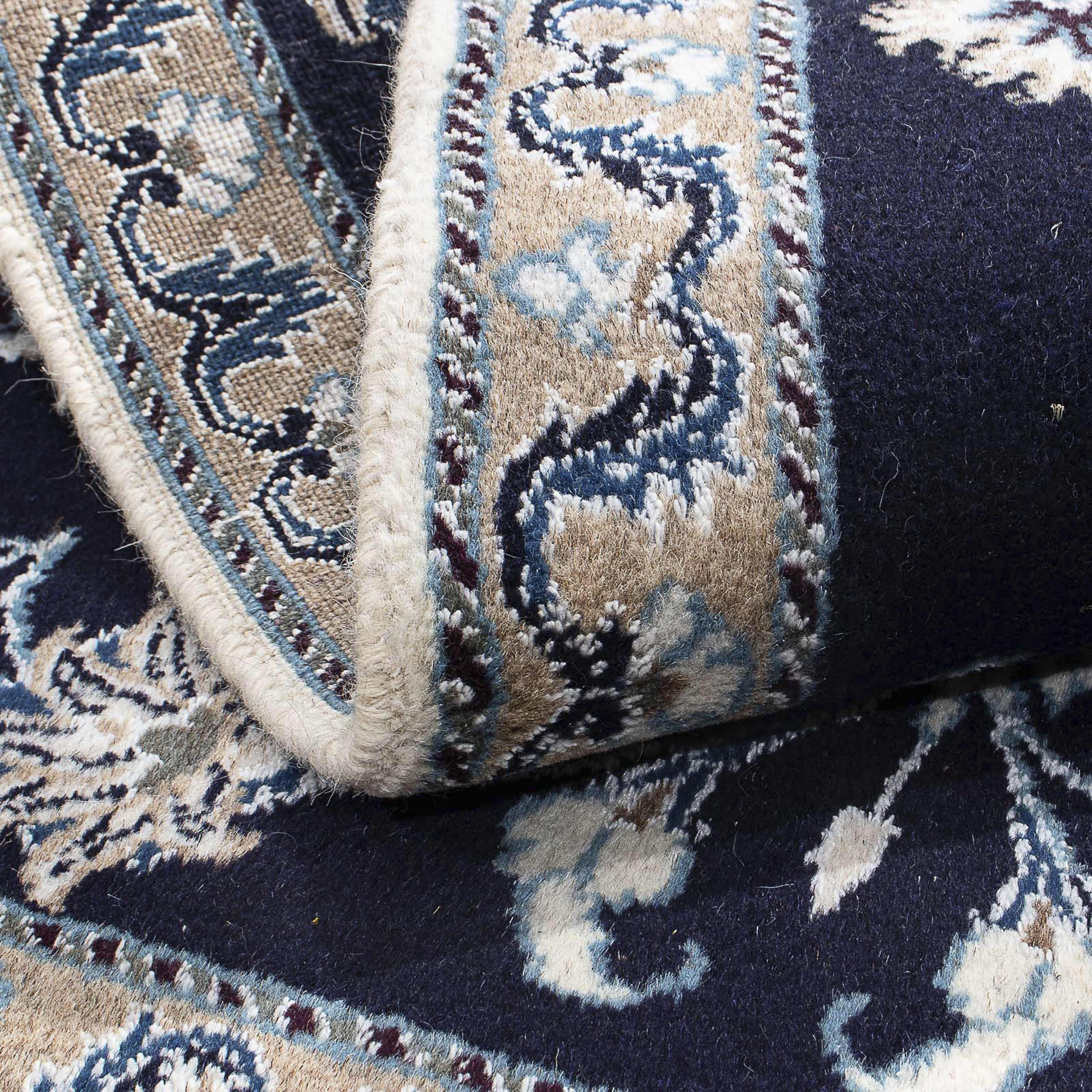 morgenland Orientteppich »Perser - Nain - 144 x 97 cm - dunkelblau«, rechte günstig online kaufen