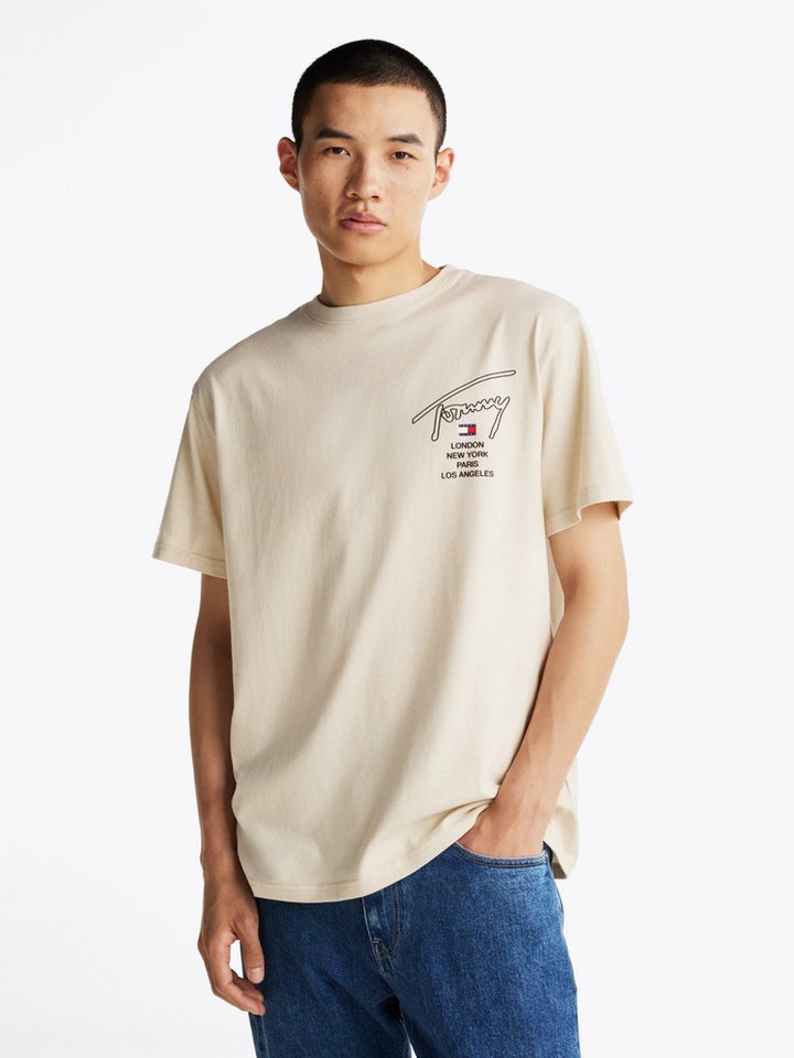 Tommy Jeans T-Shirt TJM REG SIG CITY TWIST TEE EXT Rückenprint, überschnitt günstig online kaufen