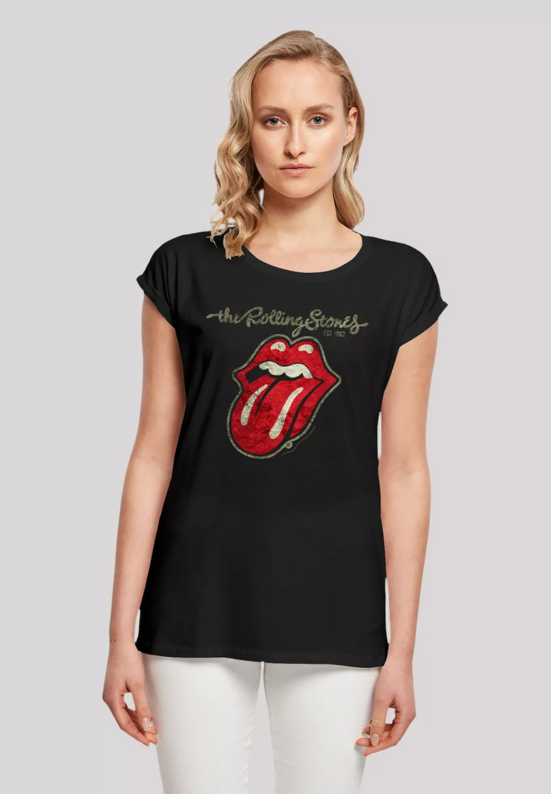 F4NT4STIC T-Shirt "The Rolling Stones Plastered Tongue Washed", Premium Qua günstig online kaufen
