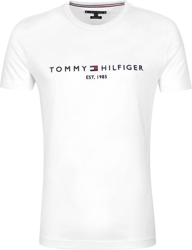 Tommy Hilfiger Logo T-Shirt Weiß - Größe XS günstig online kaufen