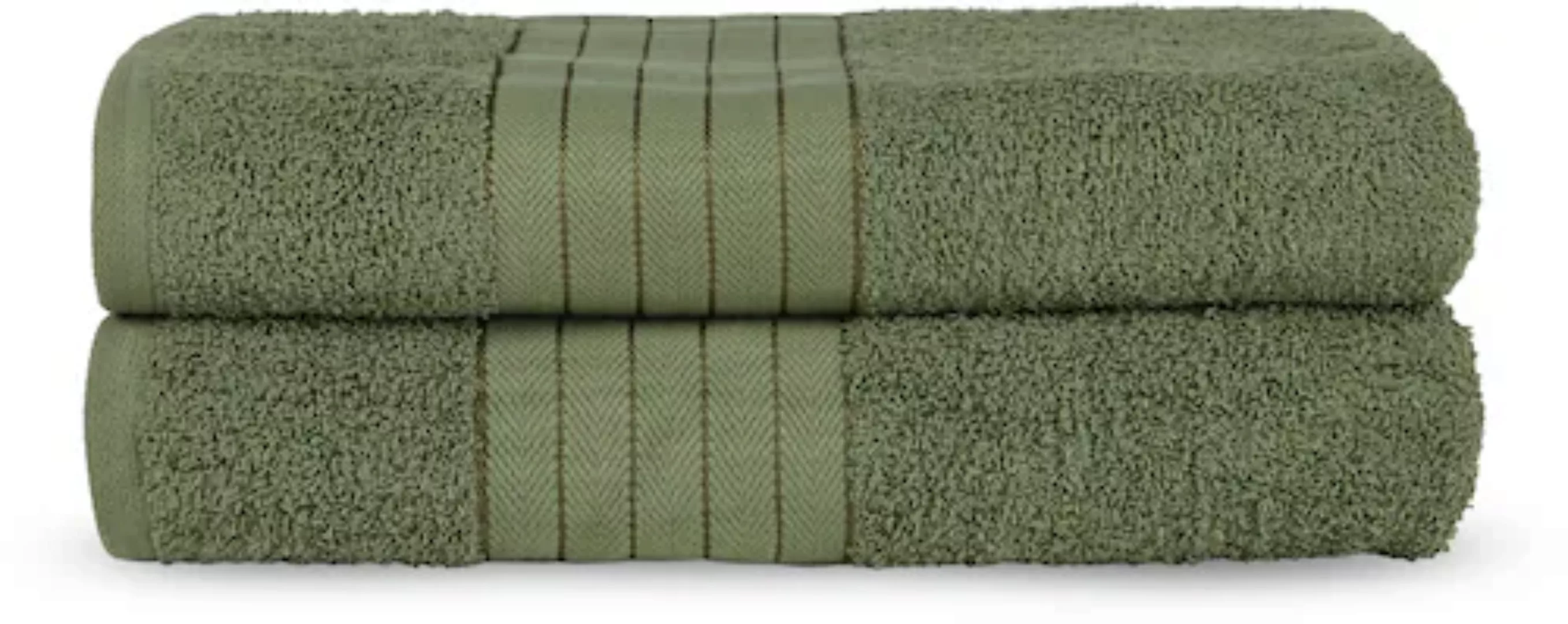 good morning Badetuch »Uni Towels«, (2 St.), mit gewebtem Rand günstig online kaufen