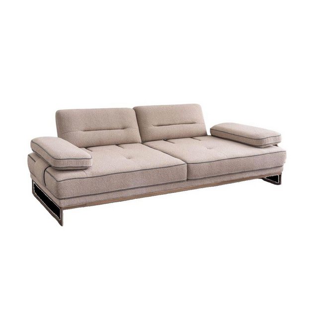 JVmoebel Sofa Stilvolles Beiges Sofa Wohnzimmer Dreisitzer Designer Polster günstig online kaufen