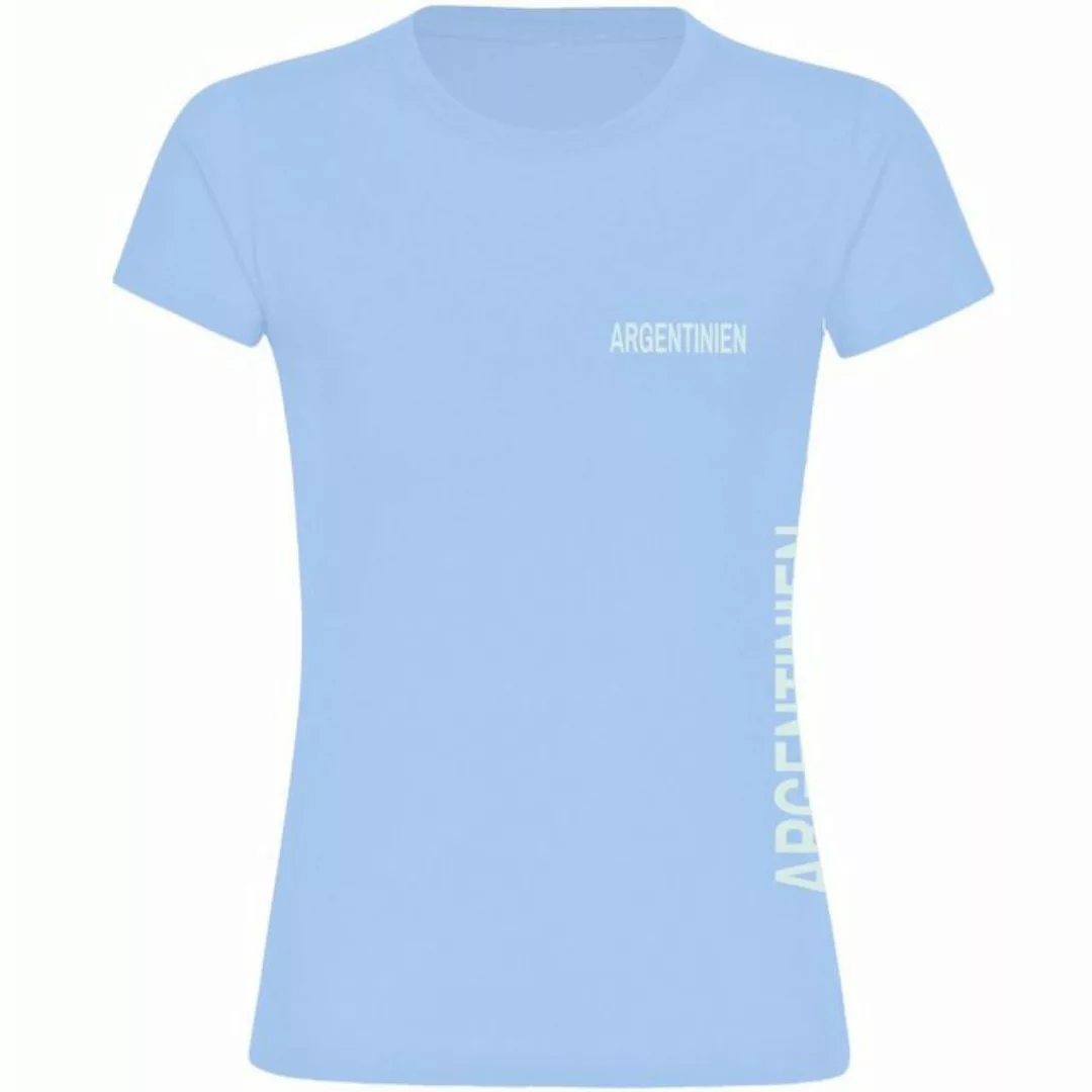 multifanshop T-Shirt Damen Argentinien - Brust & Seite - Frauen günstig online kaufen