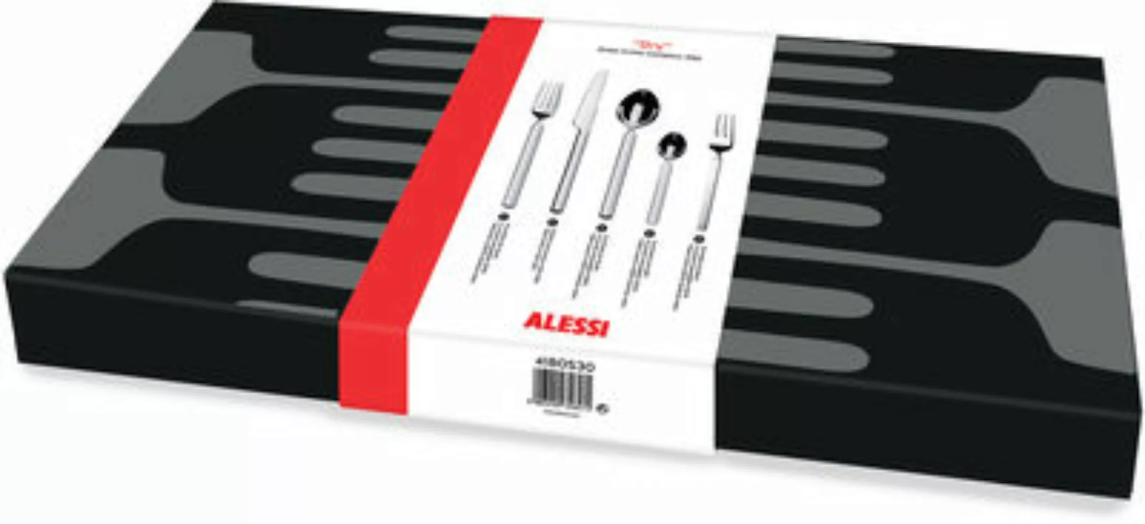 Alessi - Dry Besteckgarnitur 30tlg. - edelstahl/glänzend poliert/mattierter günstig online kaufen