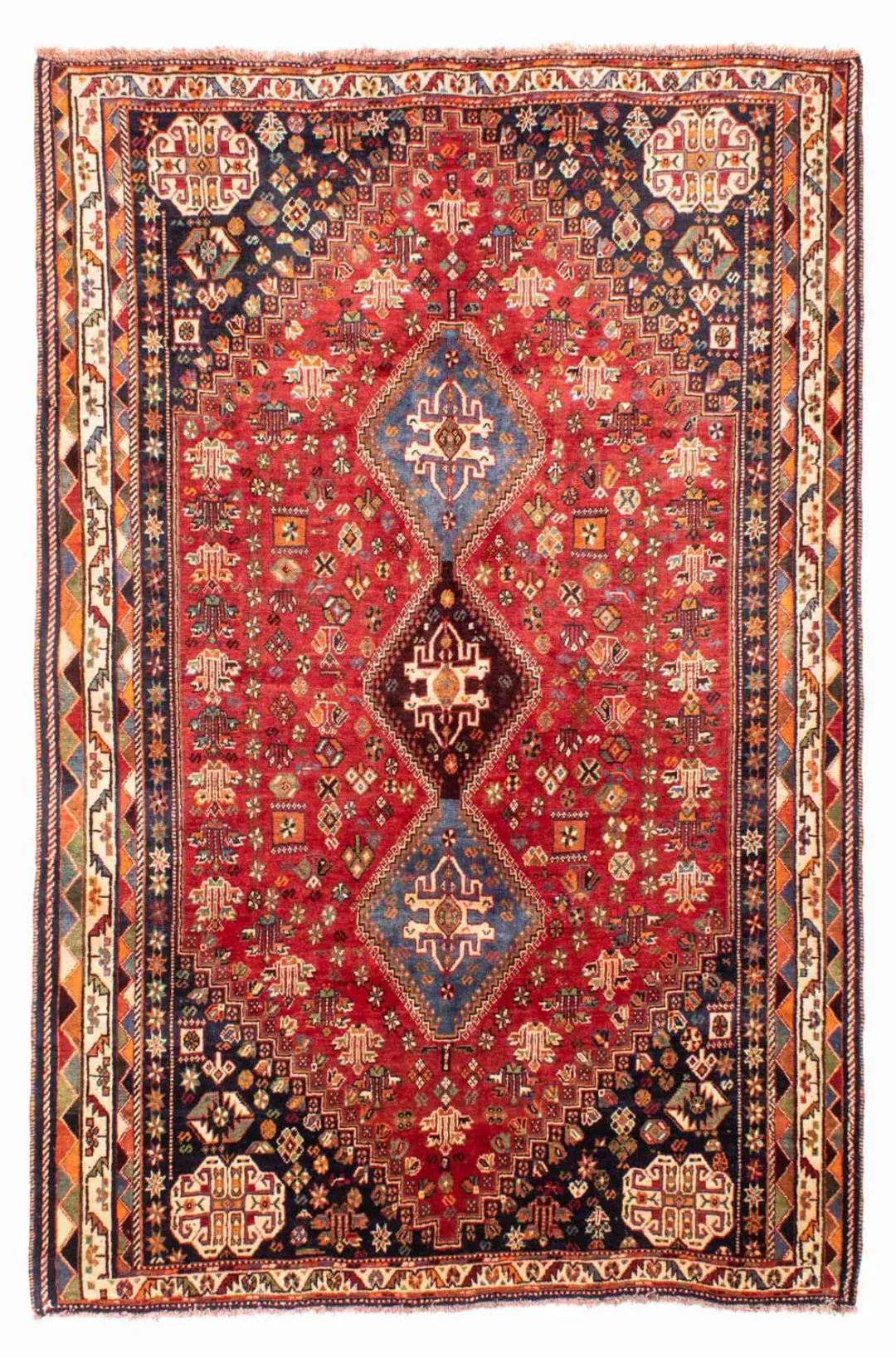 morgenland Wollteppich »Shiraz Medaillon Rosso 280 x 183 cm«, rechteckig günstig online kaufen
