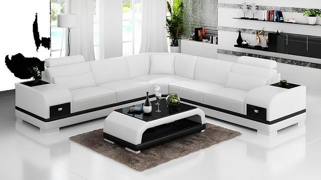 Xlmoebel Ecksofa Leder-Sitzgruppe in modernem Design für das Wohnzimmer mit günstig online kaufen