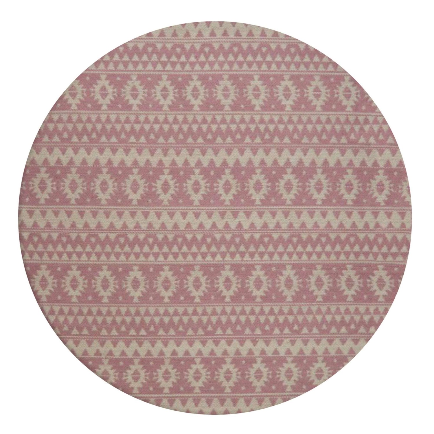 MeGusta Flachflor Teppich Vintage Pink Polyester (D) Ø 120 cm Luisa günstig online kaufen